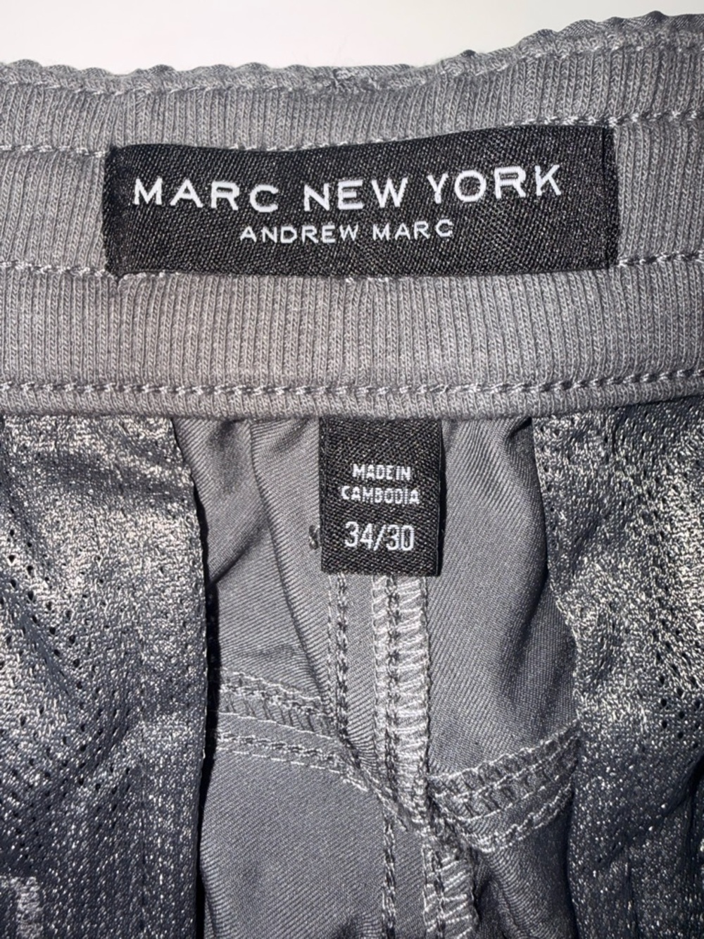 Marc New York Andrew Marc Commuter Pants Gray Stretch Slim Fit 34x30 Performance - Picture 4 of 4